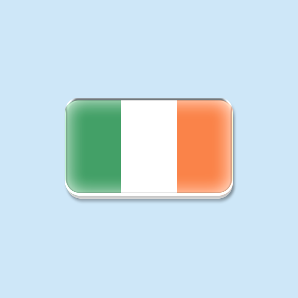 Travel Accessories Ireland - Acrylic Ireland Flag Brooch Pin Travel