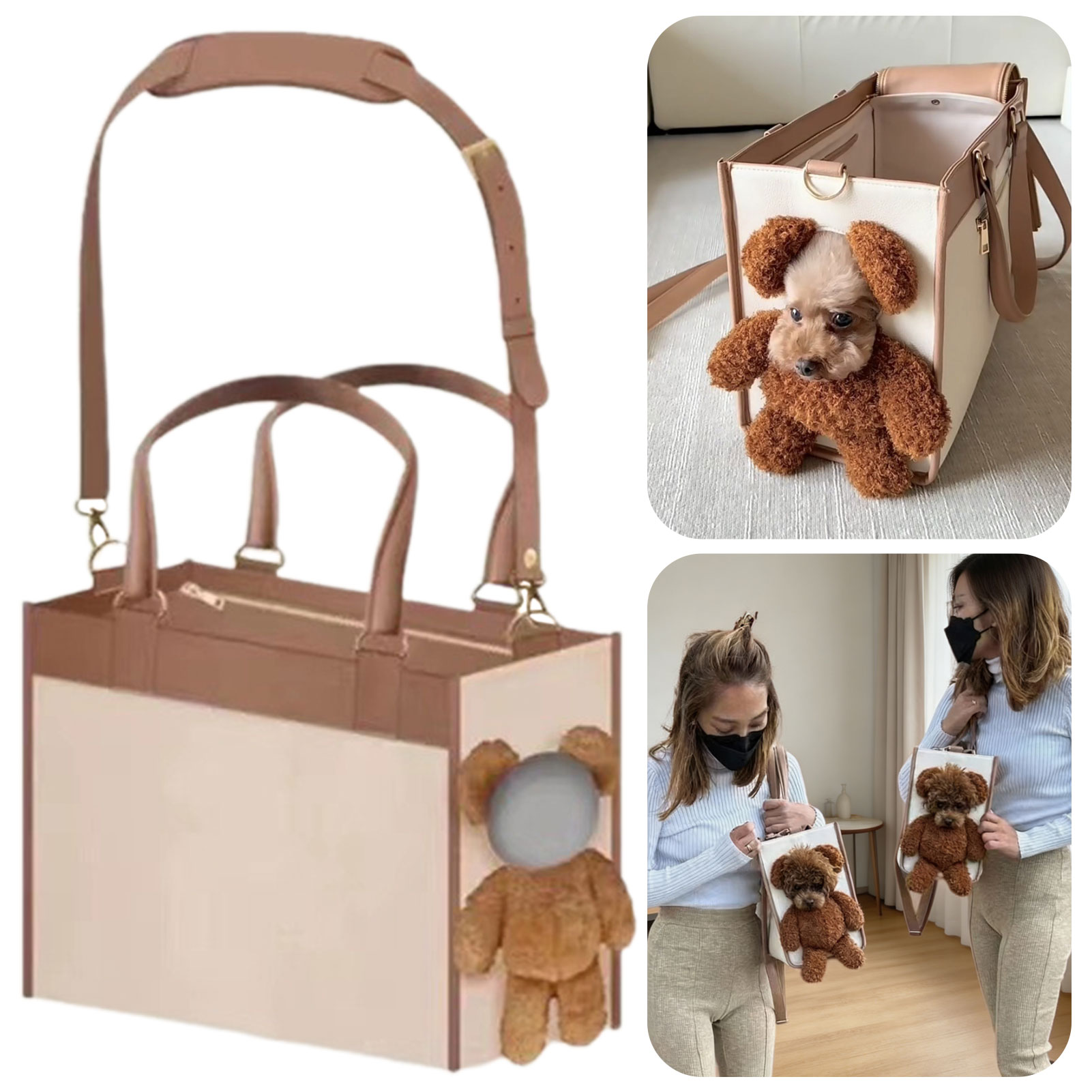 Travel Accessories For Dogs - Portable Pet Carrier Tote Bag Adorable