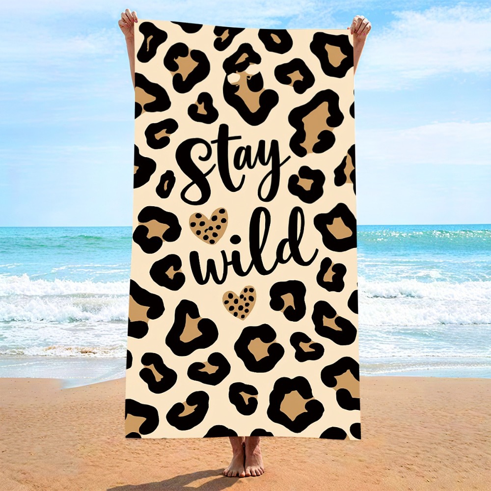 Travel Towel Quick Dry - Leopard Print Printing Quick-dry Beach Towel