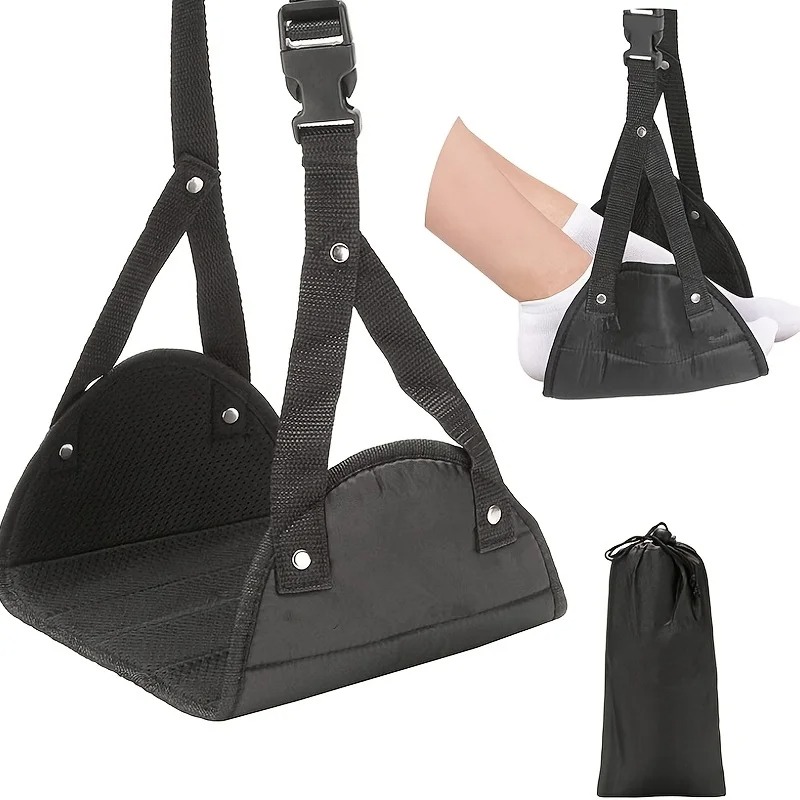 Travel Accessories On Plane - Portable hammock leg rest, aircraft footrest