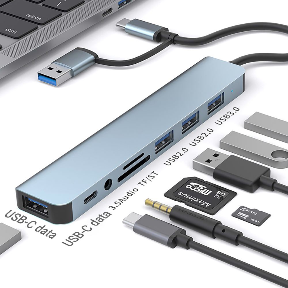 Travel Accessories Officeworks - 9-in-1 Dual Head USB Docking Station