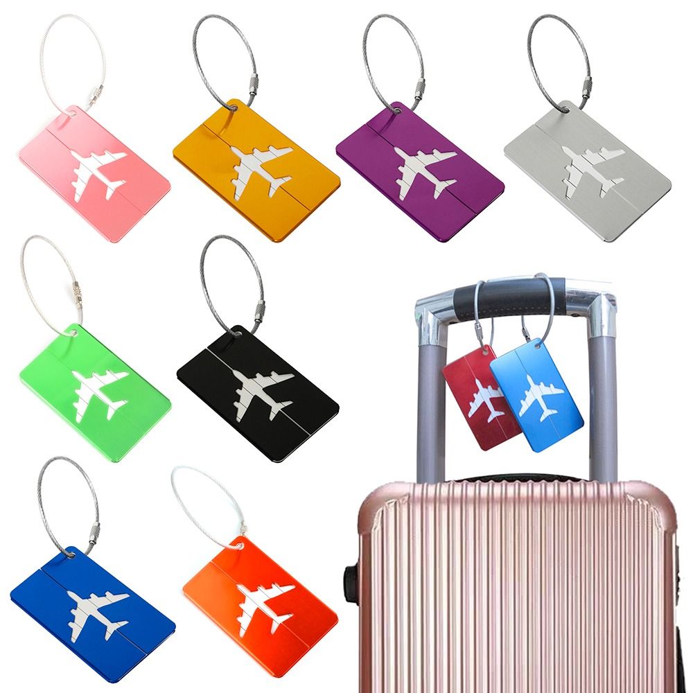 Travel Accessories On Plane - Aluminium Travel Luggage Tags Reusable Suitcase