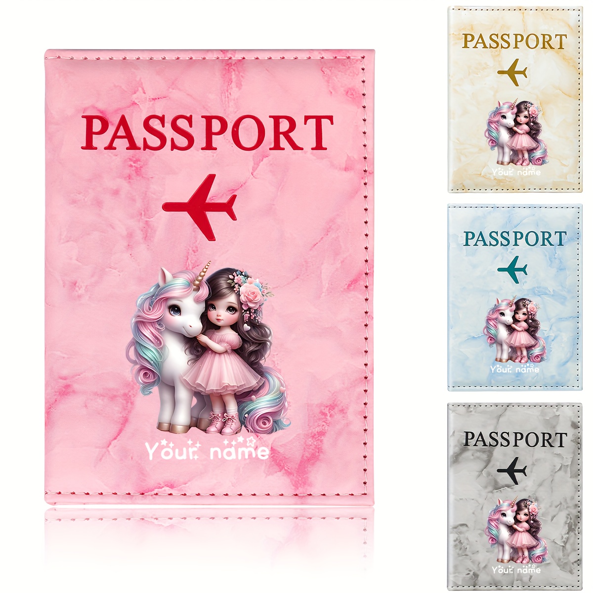 Unicorn Girl Pattern PU Passpo - đánh giá và giá Travel Accessories On Plane