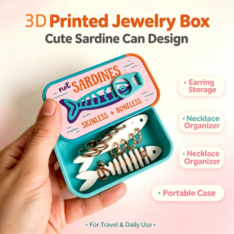 Cute Sardine Tin Shaped Mini J - đánh giá và giá Accessories Travel Jewelry Box