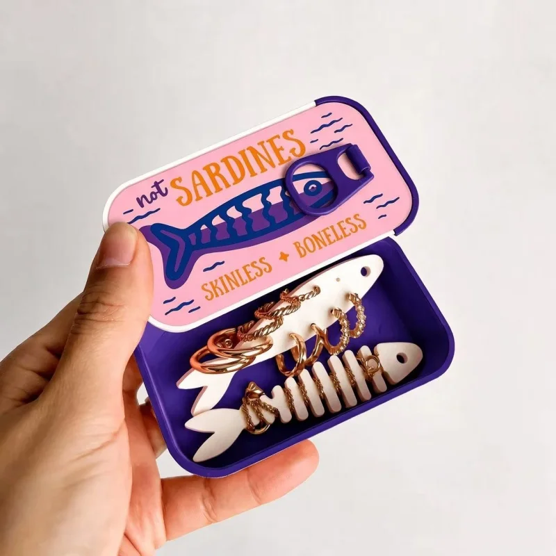 Cute Sardine Tin Shaped Mini J - đánh giá và giá Accessories Travel Jewelry Box