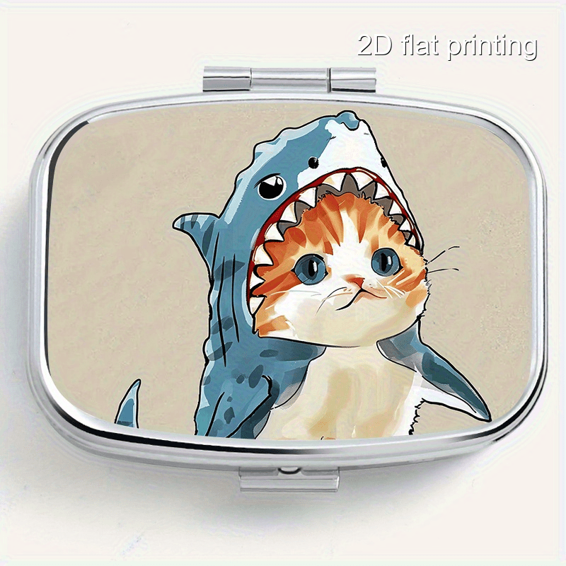1 Square Metal Box with Shark  - đánh giá và giá Accessories Travel Jewelry Box