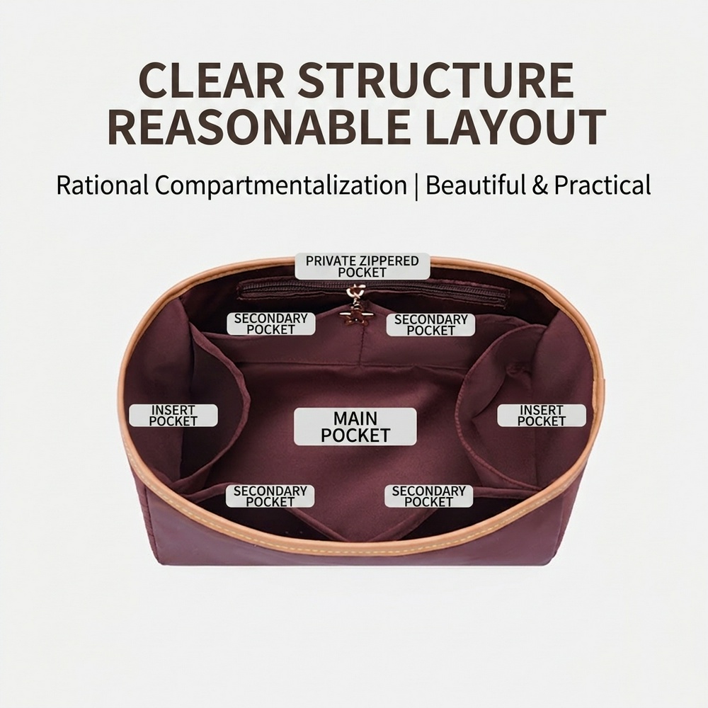 Nylon Insert Bag Organizer For - đánh giá và giá Travel Accessories Lv