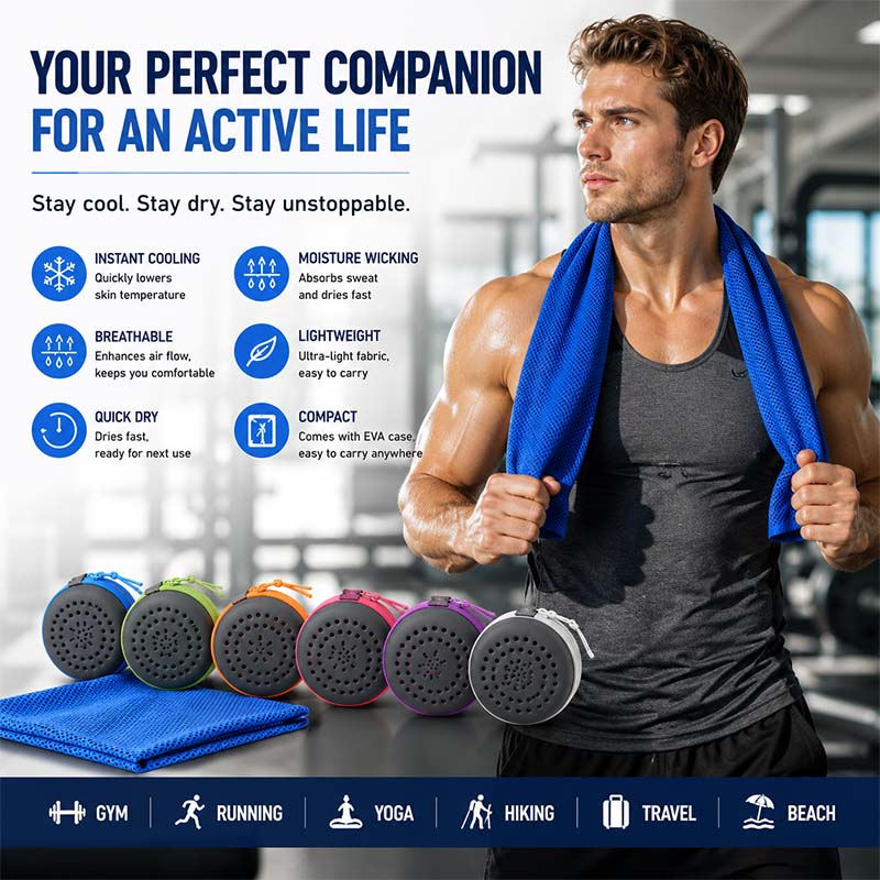 Instant Cooling Towel with EVA - đánh giá và giá Travel Towel Quick Dry
