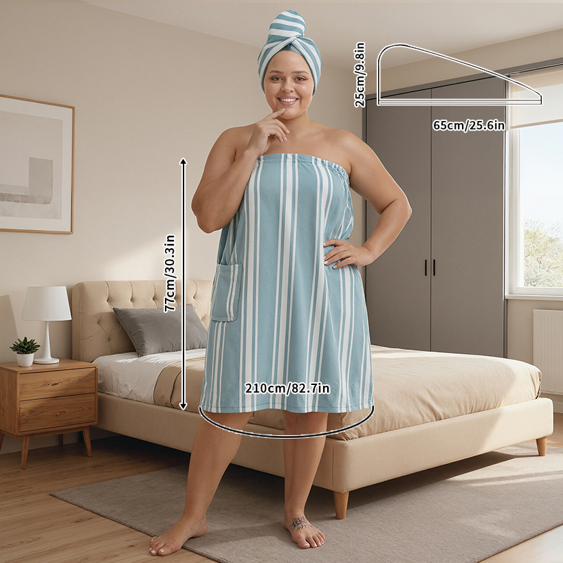Luxury Striped Wearable Bath T - đánh giá và giá Travel Towel Quick Dry