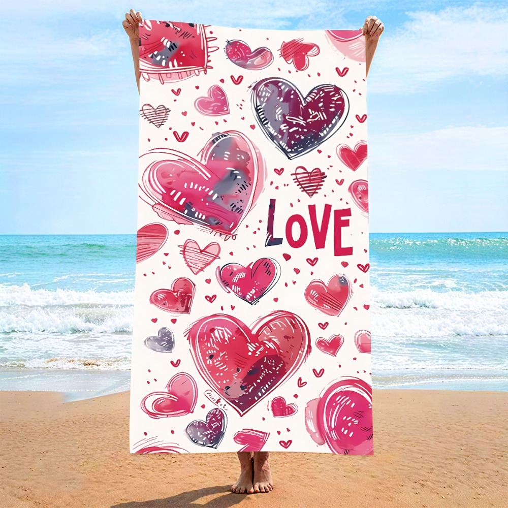 Heart Symbol Bath Towel 27x55i - đánh giá và giá Travel Towel Quick Dry
