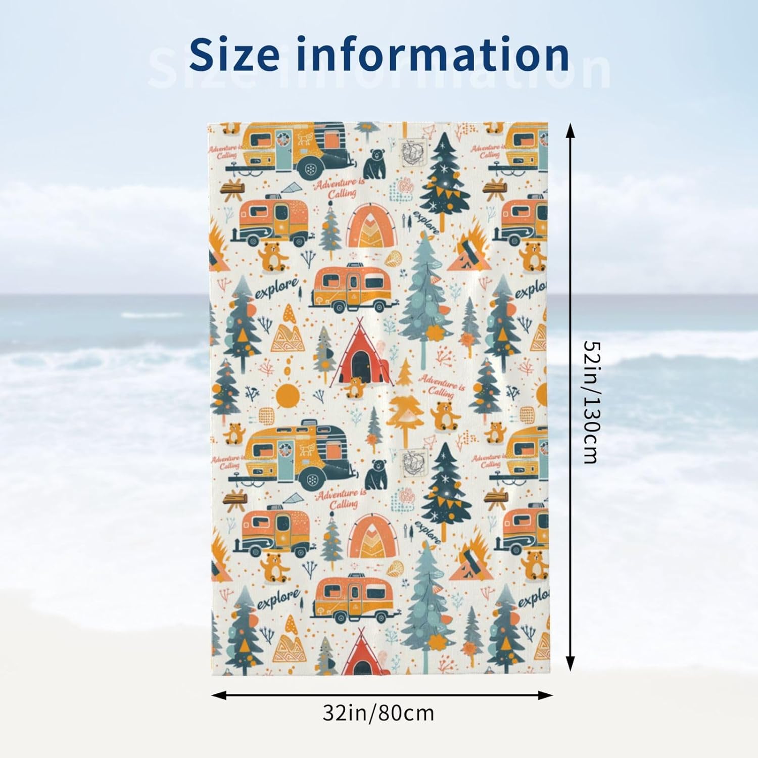 Camping Adventure Beach Towel  - đánh giá và giá Travel Towel Quick Dry